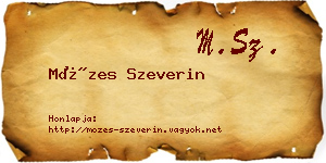 Mózes Szeverin névjegykártya